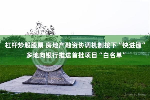 杠杆炒股股票 房地产融资协调机制按下“快进键” 多地向银行推送首批项目“白名单”