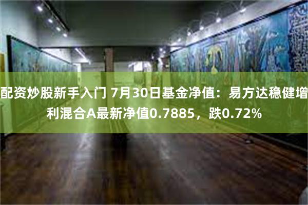 配资炒股新手入门 7月30日基金净值：易方达稳健增利混合A最新净值0.7885，跌0.72%