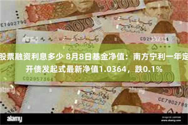 股票融资利息多少 8月8日基金净值：南方宁利一年定开债发起式最新净值1.0364，跌0.1%