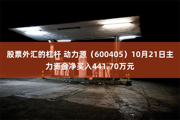 股票外汇的杠杆 动力源（600405）10月21日主力资金净买入441.70万元