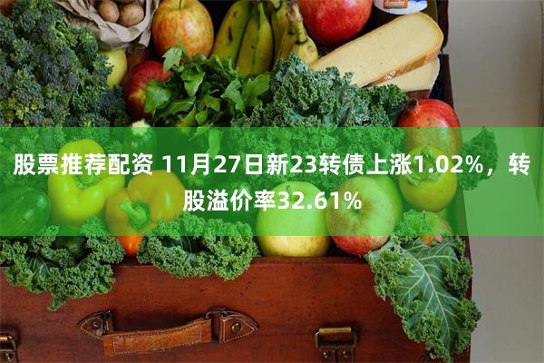 股票推荐配资 11月27日新23转债上涨1.02%，转股溢价率32.61%